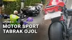 Sebuah motor sport bertabrakan dengan motor ojek online di kawasan Senayan, Jakarta Pusat, Sabtu siang. Akibatnya, seorang perempuan penumpang motor sport terluka dan dilarikan ke rumah sakit.