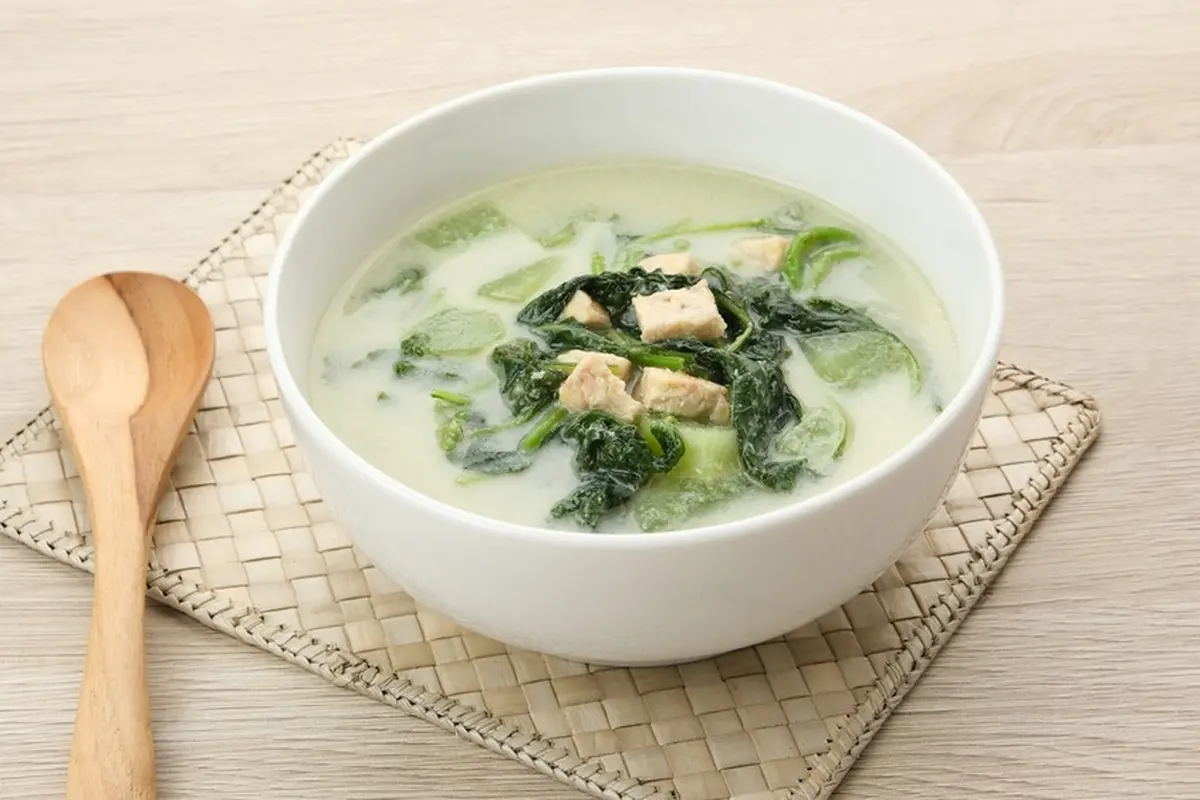 santan bobor bayam kangkung sawi