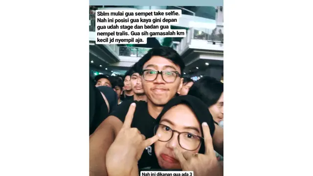 Potret Fattwa dan Dhanu sebelum konser dimulai. (sumber: twitter @pujanggavati)