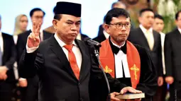 Dengan ini, kursi Menkominfo akhirnya resmi kembali terisi untuk sisa masa jabatan Jokowi hingga tahun depan, setelah Menkominfo sebelumnya Johnny G. Plate, menjadi tersangka kasus korupsi BTS 4G. (Biro Pers Sekretariat Presiden/Agus suparto)