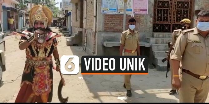 VIDEO: 'Dewa Kematian' Ingatkan Warga India Tetap di Rumah Cegah Corona