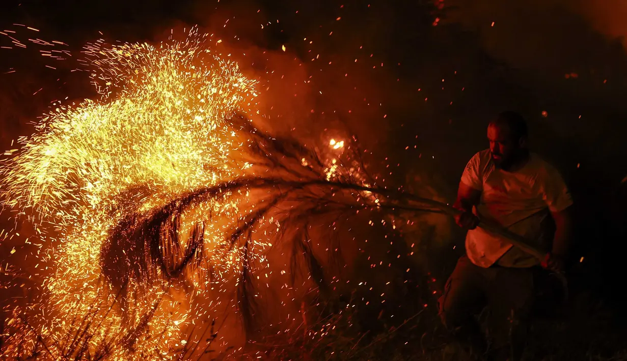 Lebih kurang 650 personel pemadam kebakaran dan 6 pesawat pengebom air dikerahkan untuk menangani kebakaran. (PATRICIA DE MELO MOREIRA/AFP)