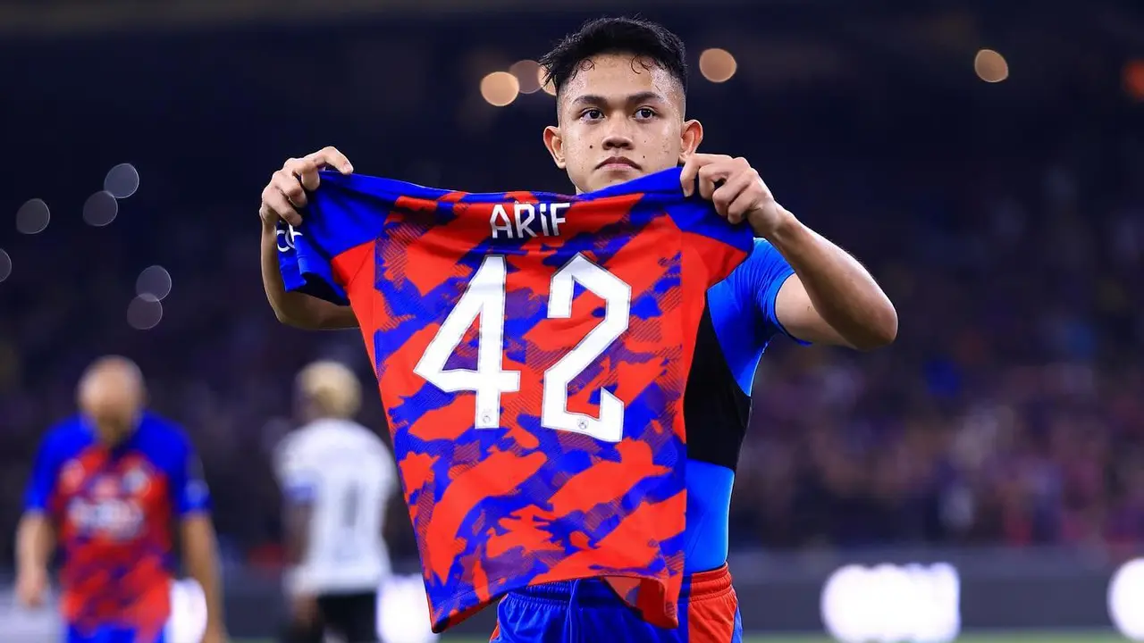 Bintang Timnas Malaysia dan Johor Darul Ta'zim (JDT), Arif Aiman.