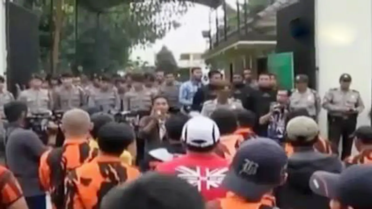 Ilustrasi demo ormas Pemuda Pancasila (PP)