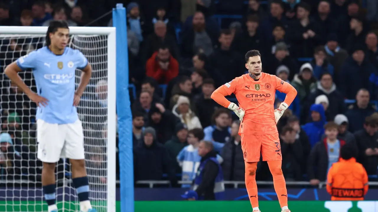 Kekecewaan pemain Manchester City usai dikejar Feyenoord di arena Liga Champions