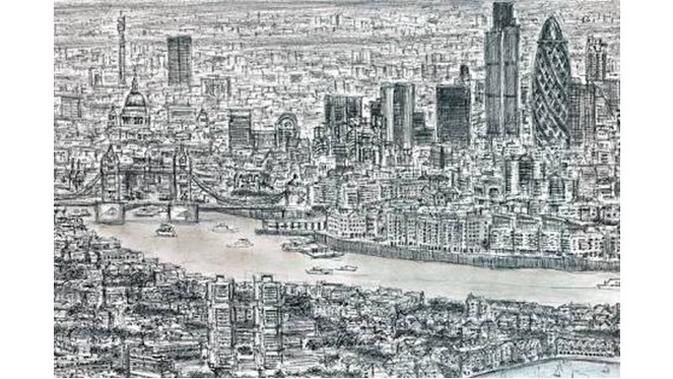 hasil lukisan Stephen Wiltshire (sumber: Stephen Wiltshire Official Site)