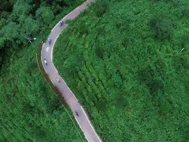 (23/7/2020). Jalur sepanjang 40 kilometer yang membentang di alam bebas ini menawarkan pengalaman yang menyenangkan bagi pesepeda. (Xinhua/Zhang Bowen)