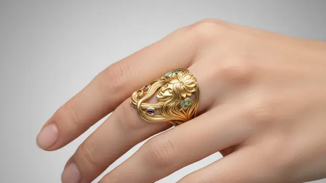 Model Cincin Emas 24 Karat 5 Gram Motif Vintage/Ilustrasi AI