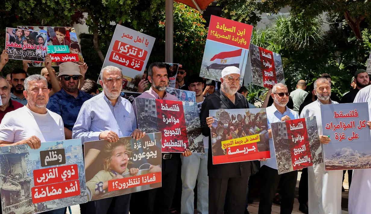 Kantor PBB untuk Koordinasi Urusan Kemanusiaan (UN Office for the Coordination of Humanitarian Affairs/OCHA) mengatakan bahwa mereka masih melihat adanya korban jiwa di antara mereka yang mencari bantuan serta lebih banyak lagi kematian akibat kelaparan dan malanutrisi. (Jack GUEZ/AFP)