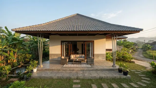 Desain Rumah Kampung Atap Pelana Menghadap Timur Agar Tidak Panas