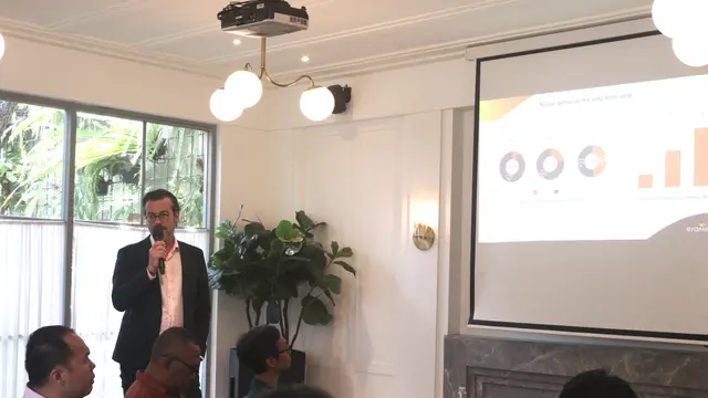 CEO Eramet Indonesia, Jérôme Baudelet, pada acara editorial luncheon bersama Eramet Indonesia, Selasa (5/11/2024). (Dok Eramet)