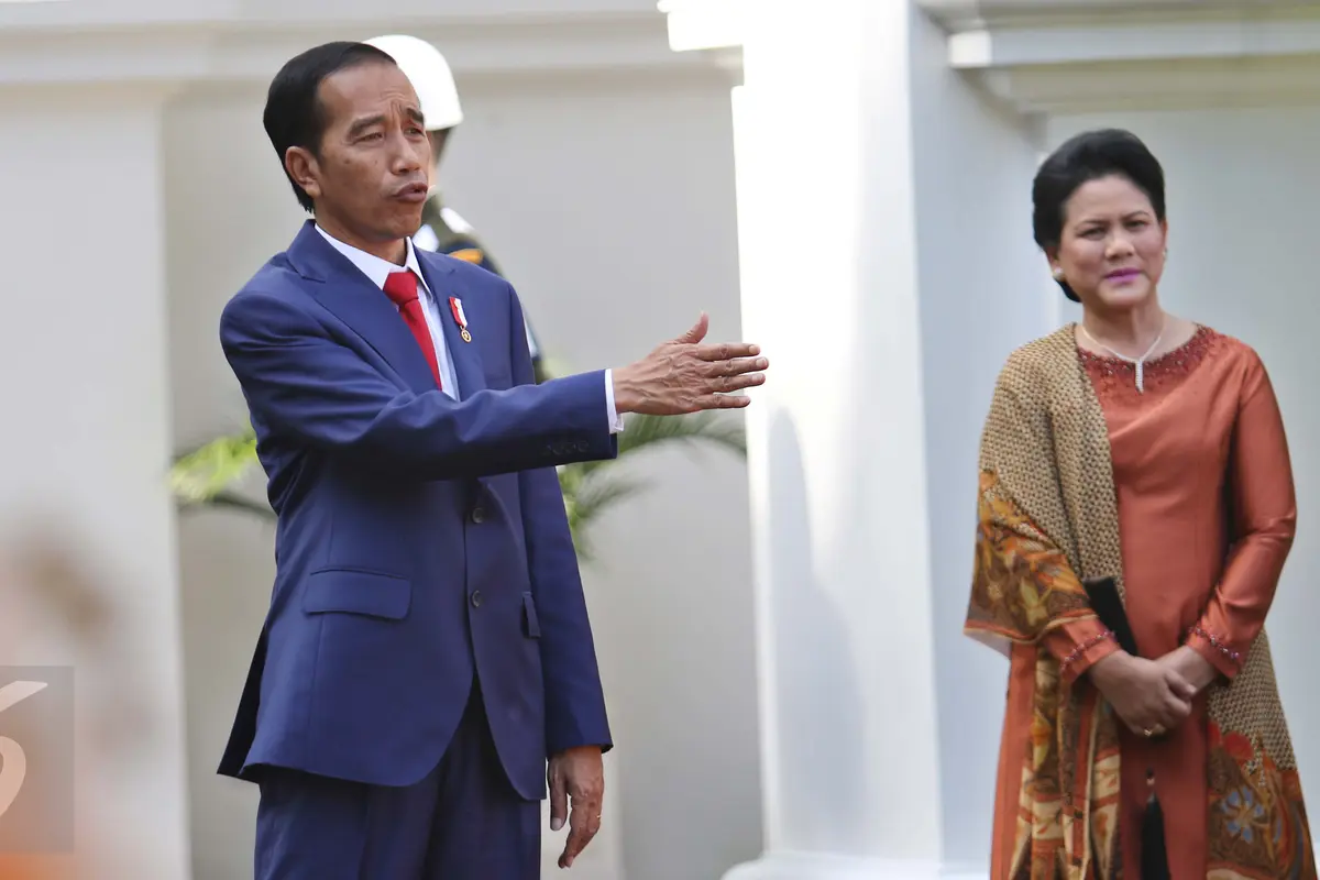 Jokowi Sambut Kedatangan Presiden Afrika Selatan di Istana Merdeka