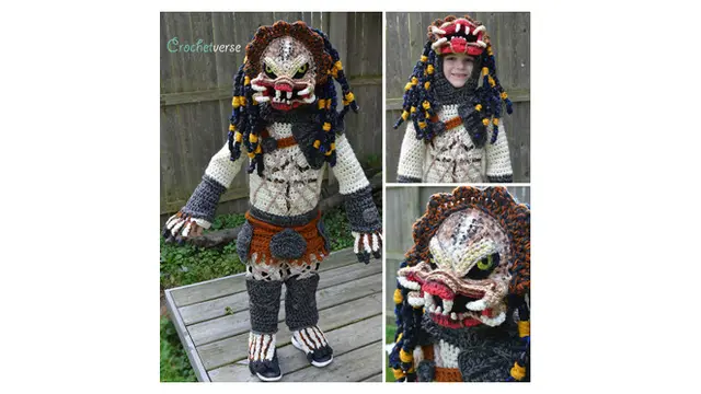 Wanita Ini Buat Kostum Halloween dari Bahan Rajut, 6 Potretnya Keren Banget