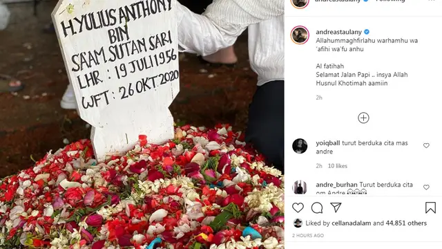 Ayah mertua Andre Taulany meninggal dunia