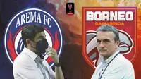 Piala Presiden 2022 - Duel Pelatih - Arema FC Vs Borneo FC (Bola.com/Adreanus Titus)