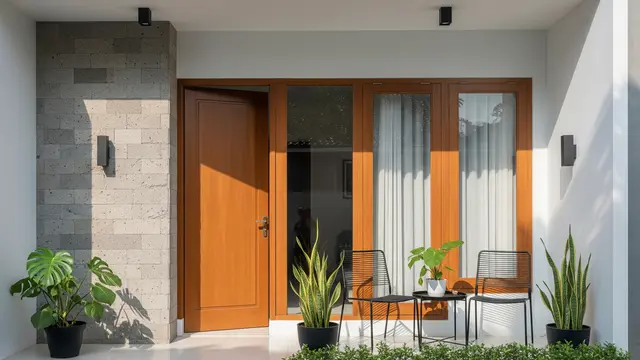 Teras Kecil Terbuka Tanpa Sekat