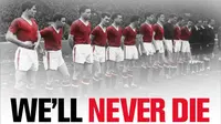 Ilustrasi Tragedi Munchen. Tragedi yang terjadi pada 6 Februari 1958 itu menewaskan 23 orang, termasuk delapan pemain Manchester United. Foto dilansir Manchester Evening News pada 6 Februari 2015.