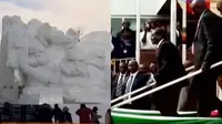 Festival Patung Es Jepang - Presiden Zimbabwe Jatuh dari Tangga