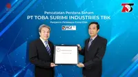 Pencatatan perdana saham PT Toba Surimi Industries Tbkb(CRAB), Rabu (10/8/2022) (Foto: BEI)