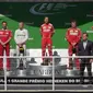 Pebalap Ferrari, Sebastian Vettel, berhasil menjuarai F1 GP Brasil di Sirkuit Autodromo Jose Carlos Pace, Minggu (12/11/2017) atau Senin (13/11/2017) dini hari WIB. (Twitter/@F1)