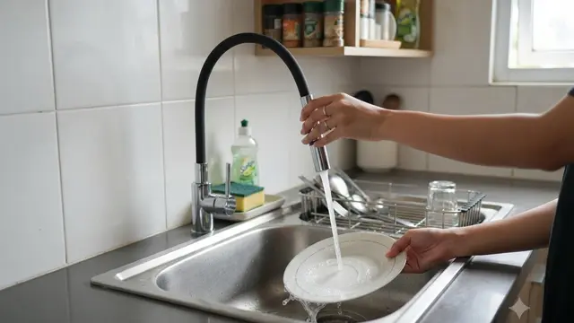 Cara Membuat Area Cuci Piring di Dapur Sempit agar Tidak Mudah Becek