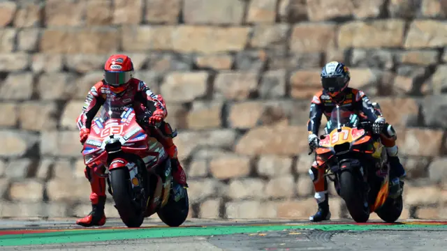 Marc Marquez beraksi di MotoGP Aragon 2026