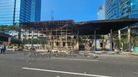 Total sebanyak tujuh gerbang tol dibakar massa pada aksi demo di Jakarta Jumat 29 Agustus 2025 . (Dok. Jasa Marga)