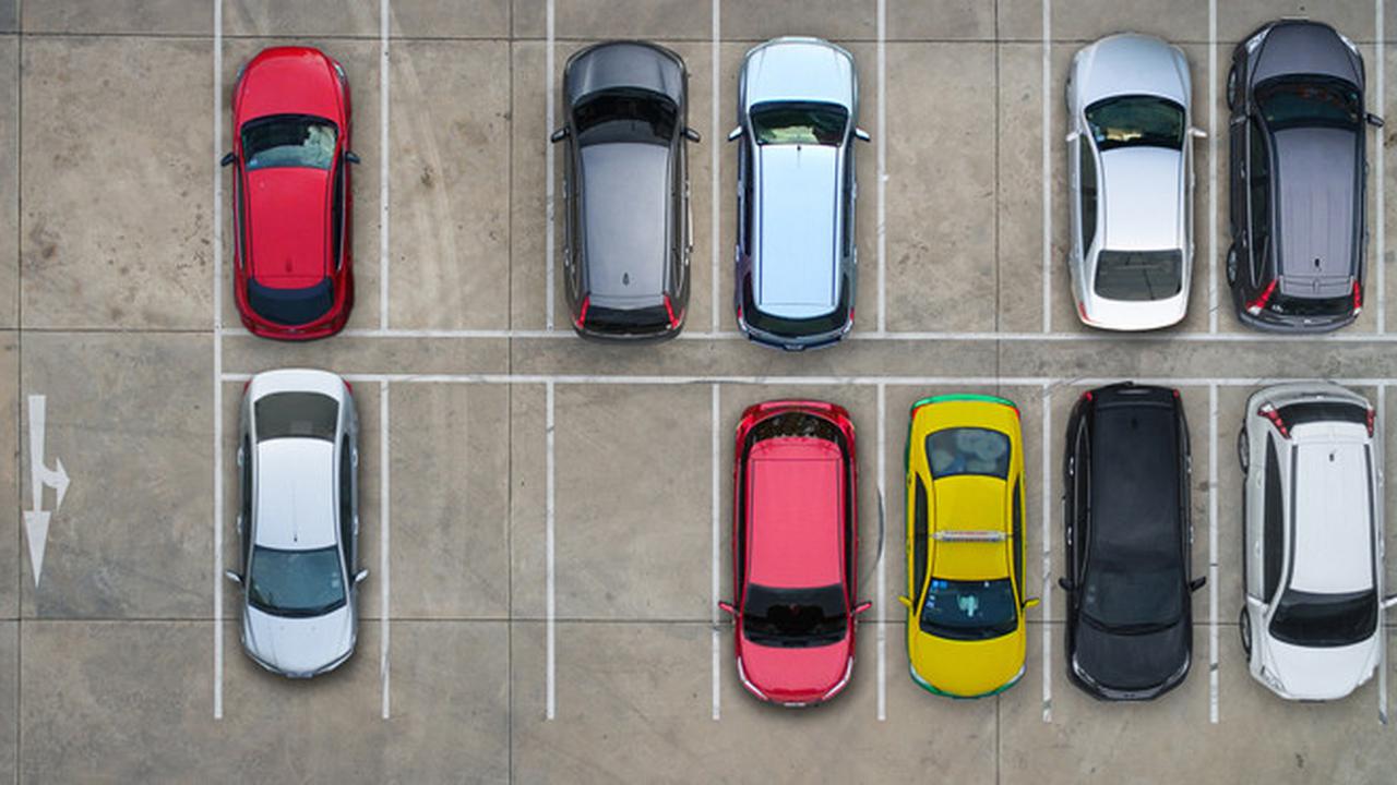 Ilustrasi parkiran mobil