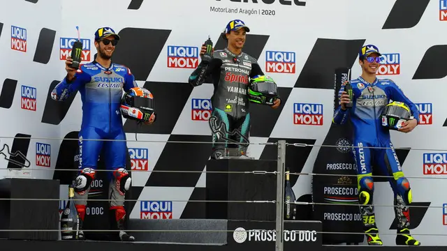 Unggul atas Alex Rins dan Joan Mir, Franco Morbidelli Juara di MotoGP Teruel 2020