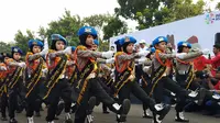 Polisi cilik ikut parade Momo untuk sambut Asian Para Games 2018.