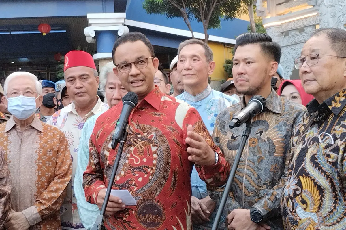 Gubernur DKI Jakarta Anies Baswedan meresmikan Gapura China Town Jakarta Kamis, (30/6/2022).