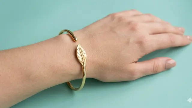 Gelang Emas Model Daun Simpel. Gemini