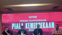 Konferensi pers Piala Kemerdekaan 2025 di Stadion Utama Gelora Bung Karno, Jakarta, Kamis (31/7/2025). (Bola.com/Hery Kurniawan).