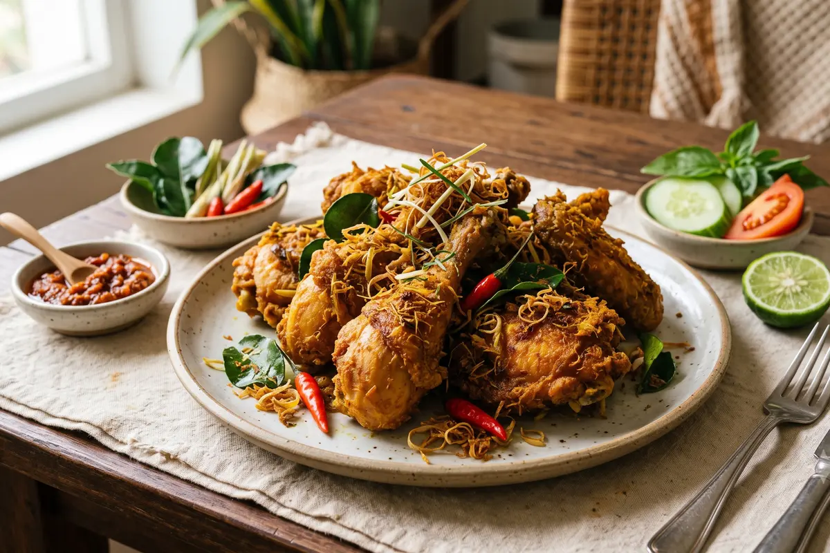 Resep Ayam Goreng Serai yang Harum tanpa Ungkep Lama,/AI Generated