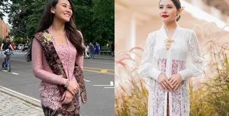 Lihat di sini beberapa inspirasi model kebaya brokat modern dari para artis.