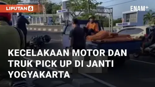 VIDEO: Viral Kecelakaan antara Motor dan Truk Pick Up di Flyover Janti Yogyakarta