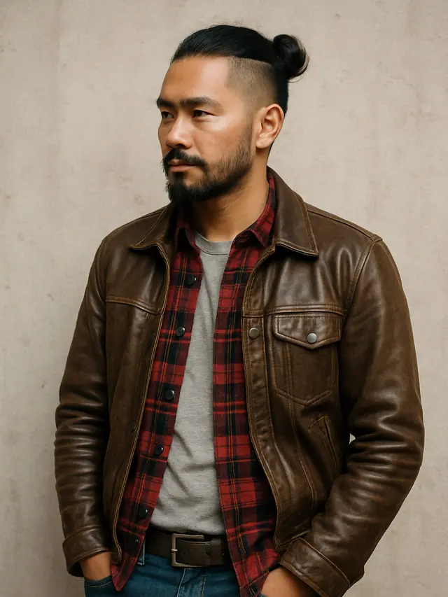 Gaya Pakaian yang Cocok untuk Model Rambut Man Bun Undercut (Foto: ChatGPT)