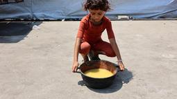 Program Pangan Dunia (World Food Programme/WFP) pada Jumat (25/7/2025) mengeluarkan laporan yang menggambarkan kondisi krisis kemanusiaan di wilayah Gaza sudah sangat parah. (Omar AL-QATTAA/AFP)