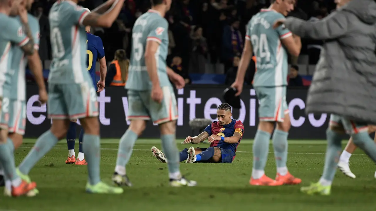Perayaan gol Atletico Madrid saat kalahkan Barcelona
