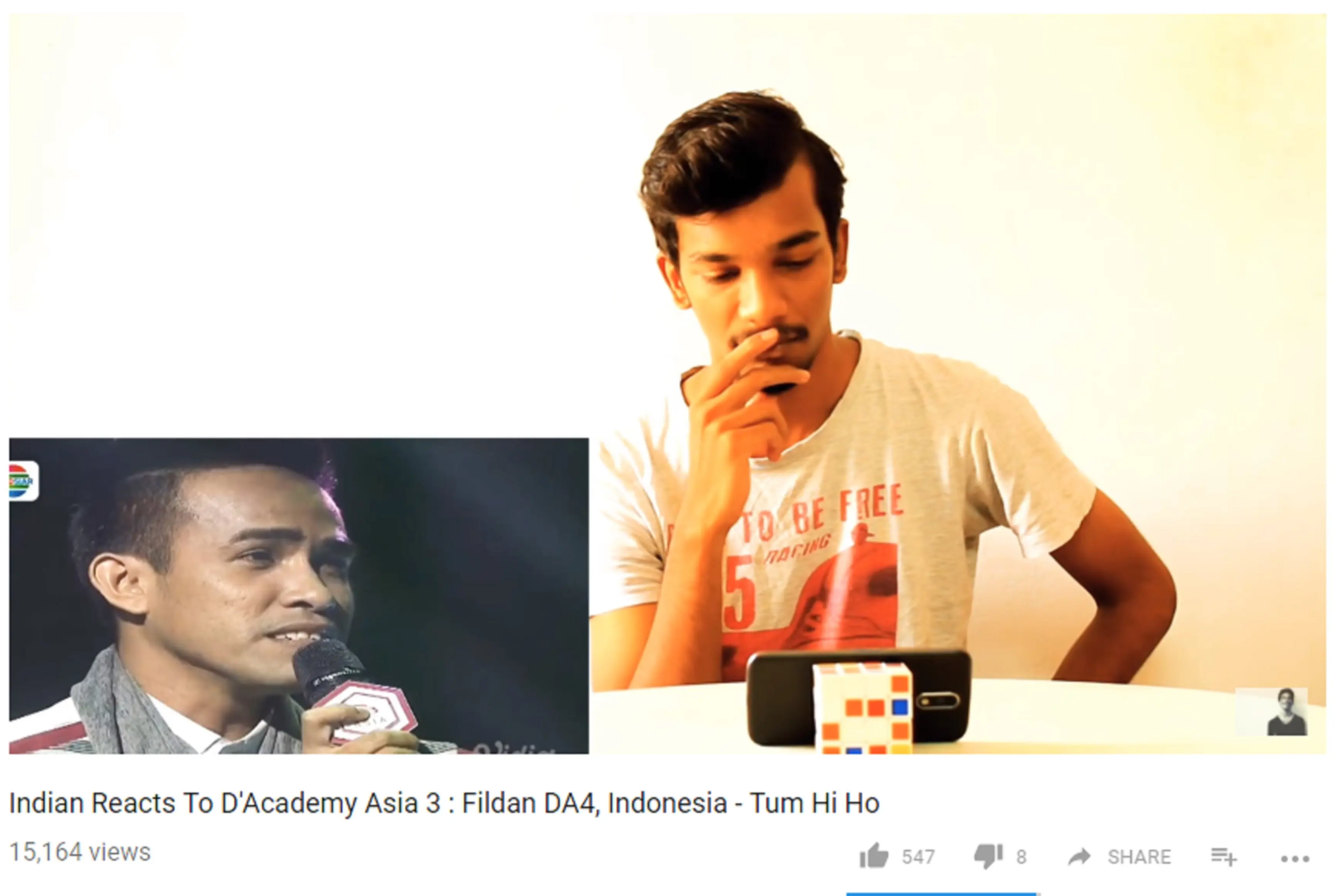	YouTuber bereaksi terhadap penampilan Fildan DA4 (YouTube/ Telugu Abbayi)