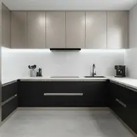 Kombinasi Warna Kitchen Set dan Backsplash yang Elegan. Foto: AI Generated