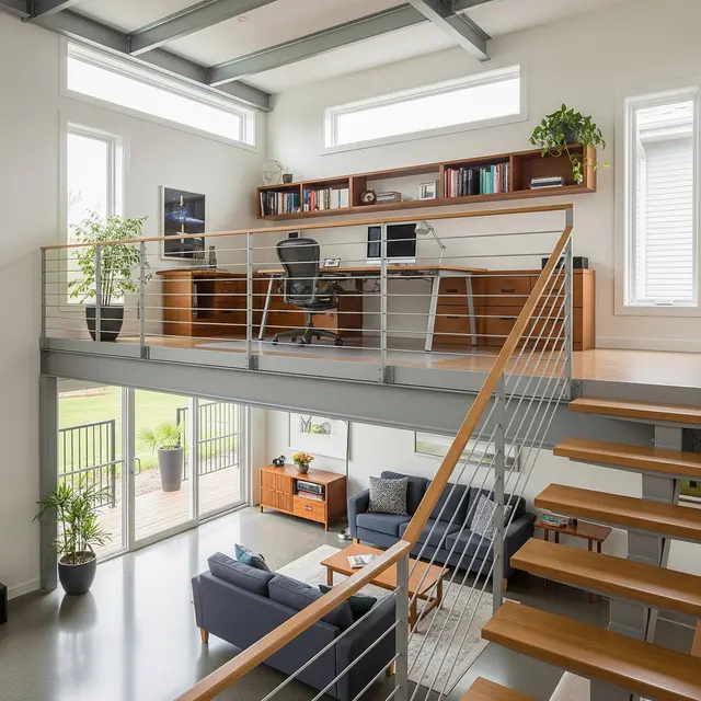 Model Rumah Mezzanine dengan Rangka Baja Ringan (Gemini AI)