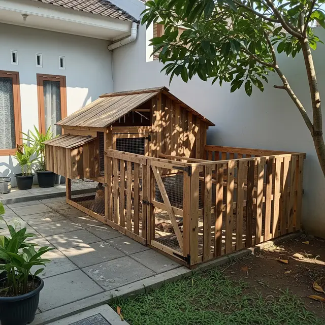 9 Ide Kandang Ayam Estetik dari Kayu Bekas yang Tetap Kokoh dan Murah