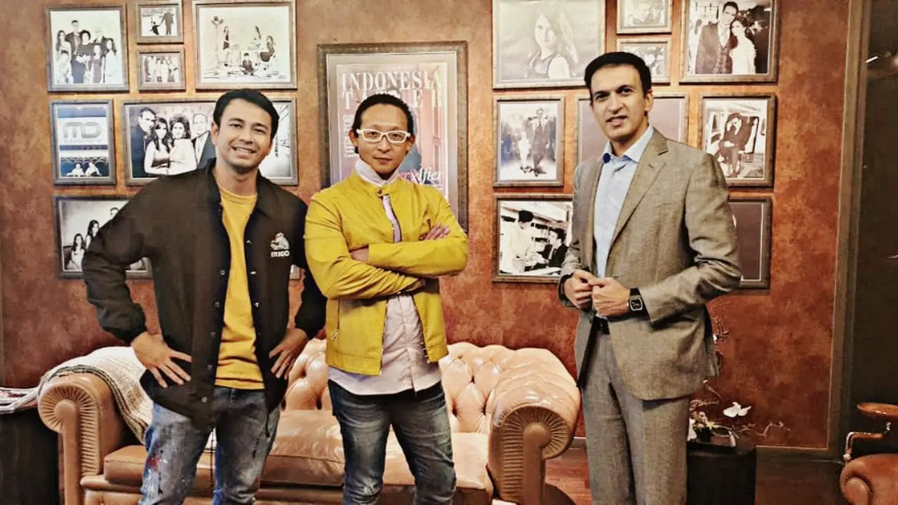 Manoj Punjabi bersama Raffi Ahmad dan Fransen Susanto siap melakukan kolaborasi.