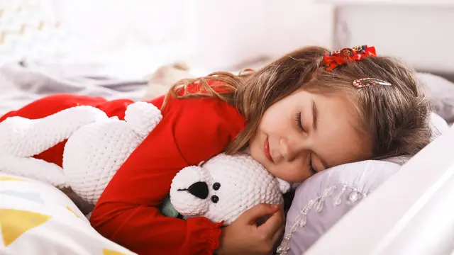 Ilustrasi anak tidur