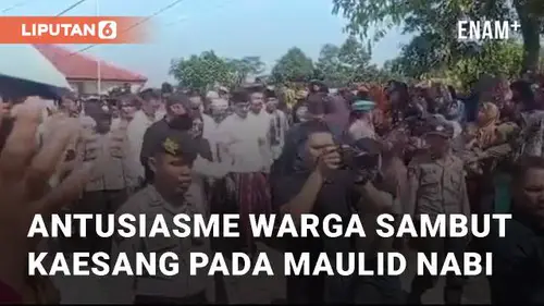 VIDEO: Momen Antusiasme Warga Sambut Kaesang pada Maulid Nabi di Gunung Kencana