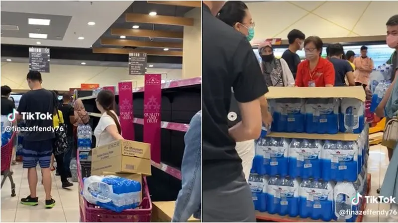 Potret Warga Malaysia yang Alami Panic Buying Air Mineral, Ini Penyebabnya