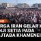 Pendukung pemerintah Iran berkumpul di Lapangan Enghelab, Teheran, untuk menyatakan sumpah setia kepada Ayatollah Mojtaba Khamenei yang diumumkan sebagai pemimpin tertinggi Iran yang baru.