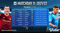 Jadwal dan Live Streaming Liga Italia Serie A Matchday 11 di Vidio Pekan Ini. (Sumber : dok. vidio.com)