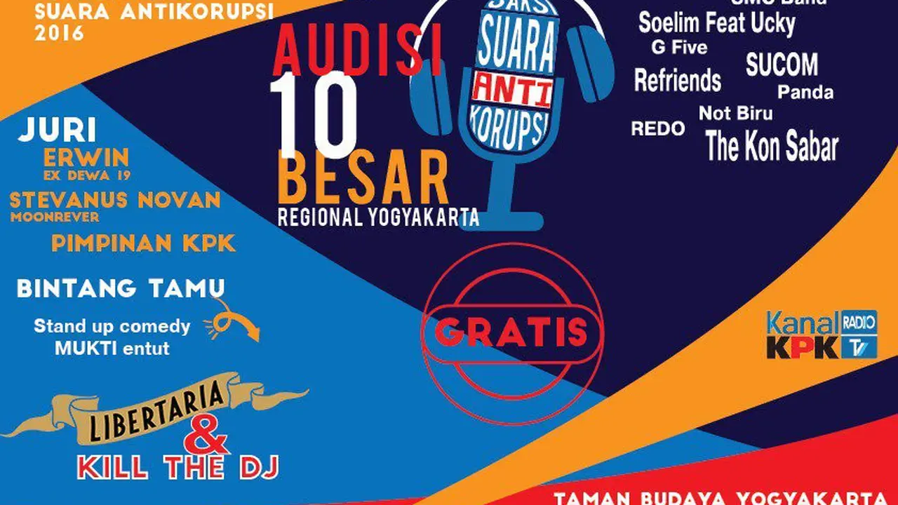 Festival Lagu Antikorupsi KPK regional Yogyakarta